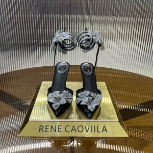 rene caovilla floriane white pump shoes